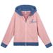 "Women's Fleece-Lined Hooded Jacket Winter Cozy Pullover Sherpa Lined Zip-Up Outerwear Casual Korean Style Blue & Pink"_ecoleips.com