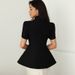 Summer Women's Solid Color Slim Fit Short Sleeve Suit Jacket Stand Collar Button Down Style Outerwear_ecoleips.com