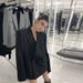 Black Striped Blazer For Women, New Spring And Autumn Style, High-end, Trendy, Niche, Loose Silhoute, Casual Suit_ecoleips.com