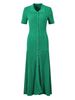 Women's Polo Collar Knitted Maxi Skirt Slim Fit Waist Cinching Midi Dress Casual Spring Autumn Wear_ecoleips.com