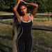 Women's Clothing Hollow Back Yoga Clothes Dance Sports Jumpsuit Hip Lifting Elastic Sexy Sleeveless Jumpsuit Yoga Clothes_ecoleips.com