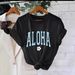 Women's Casual Round Neck Short Sleeve T-Shirt Multi-Color American Style Simple Fashionable Sports Top Solid Printed Loose Fit_ecoleips.com