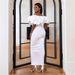 Women's Clothing Top Dress Puff Sleeve Hip Wrapped Slim Banquet Evening Dress_ecoleips.com