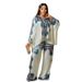 Women's Clothing Trendy Casual Loose Slim Positioning Printing Retro Long Two-piece Suit_ecoleips.com
