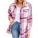 Verve 2025 Flannel Jacket Casual Plaid Button-Down Long Sleeve Woolen Shirt Women's Coat_ecoleips.com