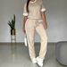 "Women's Casual Sporty Lounge Set - Stylish & Comfortable Two-Piece Outfit For Yoga, Running & Everyday Wear"_ecoleips.com