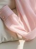 French-style Light Luxury Pink Chiffon Blouse For Women, Unique Design, Niche Early Autumn Chic, Loose And Lightweight_ecoleips.com
