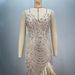 Women's Clothing Backless One Shoulder Diamond Long Slit Feather Dress_ecoleips.com