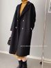 "Double-Faced Wool Cashmere Coat – Mid-Length Audrey Hepburn Style Overcoat, Drop Shoulder Winter Coat For Women"_ecoleips.com