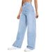 2026 New Cross-Border European And American Women's Jeans High Waist Loose Straight Long Pants Trendy_ecoleips.com