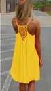 Spaghetti Strap Dress With Mesh Patchwork And Backless Chiffon Design_ecoleips.com