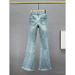 Women's Clothing Women's Slim Fit Flared Jeans High Waist Stretch Rhinestone Extended Pants Trendy Fashion Slimming Style_ecoleips.com
