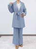 Modest Abaya Dress/Muslim Dress Women Elegant Muslim Abaya Set With Embroidery – Flowy Tunic & Palazzo Pants – Modest & Comfortable Outfit_ecoleips.com