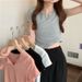 Short Women's Summer Design Sense Slim-fitting Exposed Navel Spice Girls Women's T-shirt Short-sleeved Student Top 2025 New Clothes_ecoleips.com