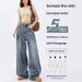 Retro High-waisted Wide-leg Jeans For Women, 2026 New Style, Loose Fit, Slimming, Casual, Drapey, Straight-leg,_ecoleips.com