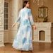 Muslim Dress Women Elegant Muslim Women's Long Dress With Exquisite Embroidery & V-Neck Design – Modest Dubai Abaya For Daily Wear_ecoleips.com