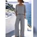 Women's 2 Piece Short Sleeve Linen Top And Long Pants Set – Casual Beach Resort Outfit For Summer Daily Wear_ecoleips.com