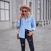 Oversized Denim Shirt Jacket – Slimming Button-Down Long Sleeve With Relaxed Fit (S-XL, Light Blue, Versatile Layering Staple For Work & Weekend)_ecoleips.com