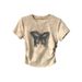 Tie-Dye Short-Sleeve T-Shirt For Women, Modal Top, American Vintage Summer Design, Petite Slim Crop Top_ecoleips.com