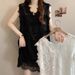 2025 New Loose Strap Hollow Out Sexy Plus Sleeveless Tank Summer Lace Large Size Women's Top_ecoleips.com