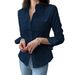 DiYun European And American Simple Vacation Versatile Buttoned Long Sleeve Shirt Women's Clothing 2025 Fall/Winter_ecoleips.com