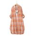 Long, Loose-Fitting Autumn Checkered Shirt For Women-A Versatile Cardigan-Style Outerwear Perfect For Casual Wear, Easil_ecoleips.com