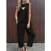 Women's Clothing Loose Cotton Linen Sportswear Set Plus Size Casual Sleeveless Long Pants For Women Spring Summer Fashion_ecoleips.com