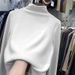 Double-Layer Velvet & Sequin Semi-Turtleneck Top – Slim Fit Long Sleeve Base Layer (Women’s, Stretch Comfort, M-2XL, Casual & Party Wear)_ecoleips.com