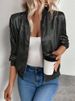 K New Pure Color Splicing Thin Fashion Coat Slim And Slim Casual Jacket Top_ecoleips.com