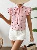 New Printed 2026 Fashion Commuter Short-sleeved Top Women_ecoleips.com