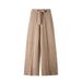 Straight High-waisted Knitted Wide-leg For Women 2023 Autumn And Winter Soft Casual Loose Relaxed Style Slimming_ecoleips.com