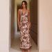 New Sexy Printed Long Dress Style Spring Summer Collection Casual Fashion Backless Tie Up Suspender_ecoleips.com