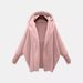 Cozy Fleece Hooded Sweatshirt For Women - Oversized Long Sleeve Pullover, Soft Plush Fabric, Streetwear Casual Wear (White, Pink, Navy, Black, Brown)_ecoleips.com