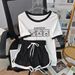 Women's Slim-Fit Sporty Shorts & Contrast Collar T-Shirt Set – Lightweight Summer Outfit With Breathable Fabric_ecoleips.com