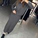 "Modest Hooded Sweater Dress For Women - Soft Knit Long Sleeve Casual Maxi Dress With Pockets, Dark Gray/Black_ecoleips.com