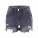 Women's High-Waisted Ripped Denim Shorts – Stretch Comfort, Distressed Style & Trendy Frayed Hem_ecoleips.com