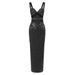 New European And American Fashion Women's Clothing, Hand-embroidered Beaded Strap Slim-fit Bodycon Tight Bandage Dress,_ecoleips.com