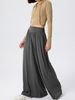 K New Loose Pants With A Drooping Feel, Women's High Waisted Wide Leg Pants_ecoleips.com