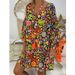 Women's V Neck Floral Print Maxi Dress – Casual Plus Size Flowy Boho Dress For Spring Summer 2026_ecoleips.com