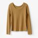 2025 Seleced Pure Coon U-Neck Women's Long Sleeved 2025 Auumn New Syle Loose And Slimming High-End T-Shir Op Base_ecoleips.com