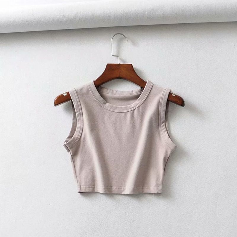 2024 Summer Vintage White Crop Tops Women Biker Black Punk Sexy Tank Top Korean Streetwear Cropped Sleeveless Top Feminino_ecoleips.com