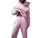 Women's Clothing Velvet Hooded Sweatshirt Leggings Set Autumn Winter Casual Fashion Thickened Solid Color Sports Suit_ecoleips.com