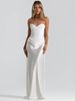 Mozision Off-shoulder Backless Sexy Maxi Dress Women Gown Elegant Patchwork Strapless Sleeveless Bodycon Club Party Long Dress_ecoleips.com