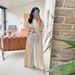 Mq058modest Rhinestone Long Dress Modern Fashion Satin Soft Outer Waist-Cinching Robe White Inner Abaya_ecoleips.com