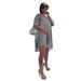 Women’s Clothing Summer Short Sleeve Suit Solid Color Mid Length Split Short Sleeve Shorts Suit_ecoleips.com