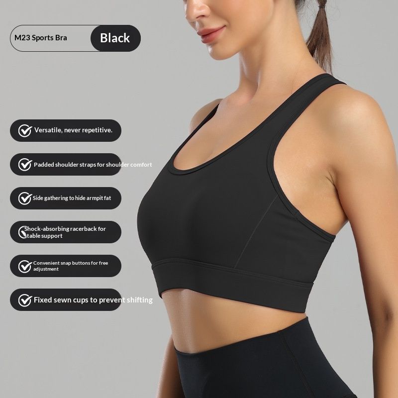 Sports Factory Shockproof Running Yoga Sports For Women, European And American Fitness Wear, Large Bust Slimming Bra_ecoleips.com