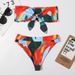 Aria Basics 2026 New Printed Tie-Dye Sexy Strapss Bikini Swimwear For Women, Slim Fit Two-Piece Set, European And American Hot_ecoleips.com