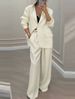 Women’s Stylish Ribbed Blazer & Pants Set – Elegant Office & Casual Outfit | Stretch Fit Two-Piece Suit_ecoleips.com