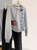 Gray No Hat Crew Neck Sweater Women's Spring And Autumn Autumn And Winter Shoulder Loose Pullover Long Sleeve New_ecoleips.com