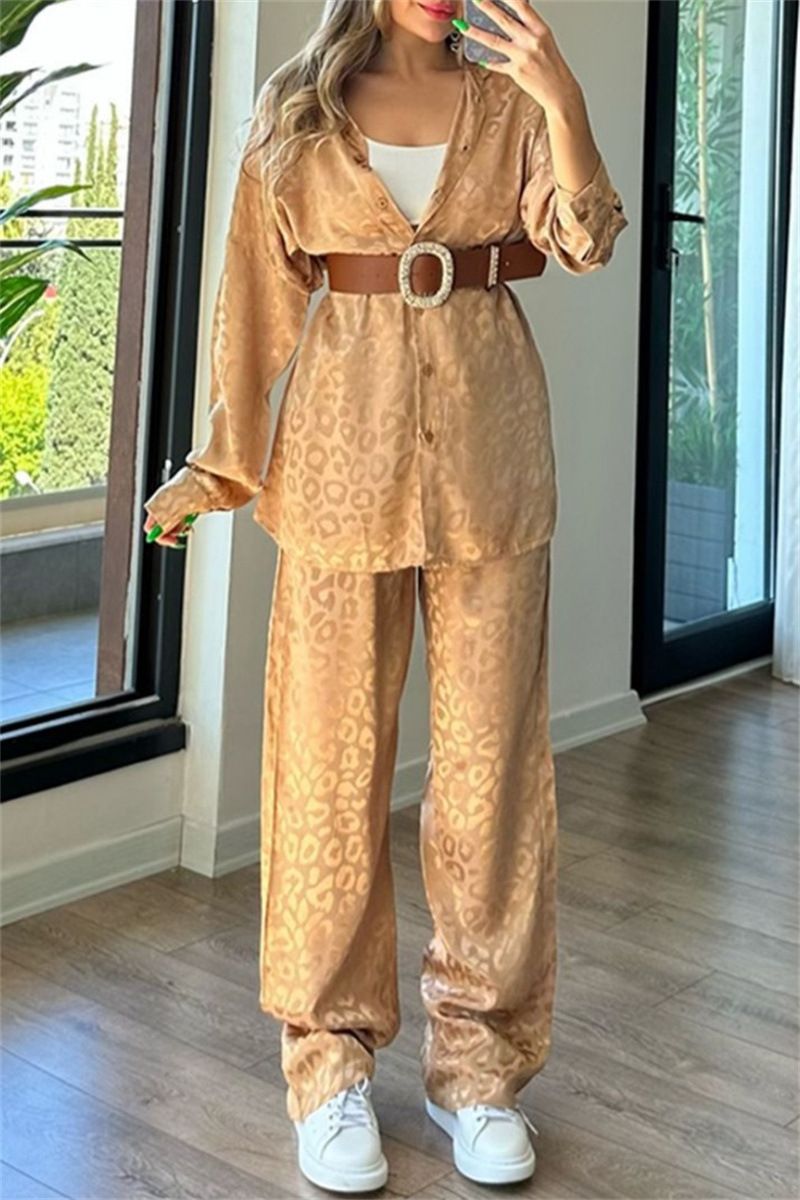 Women's Clothing Printed Shirt Printed Trousers Set_ecoleips.com